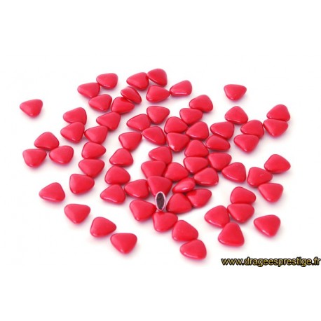Dragées chocolat mini-coeur rouge